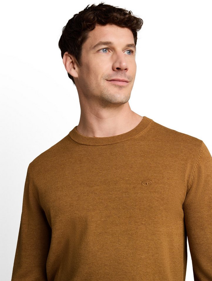 TOM TAILOR Rundhalspullover mit Logostickerei – Bild 3 von 5