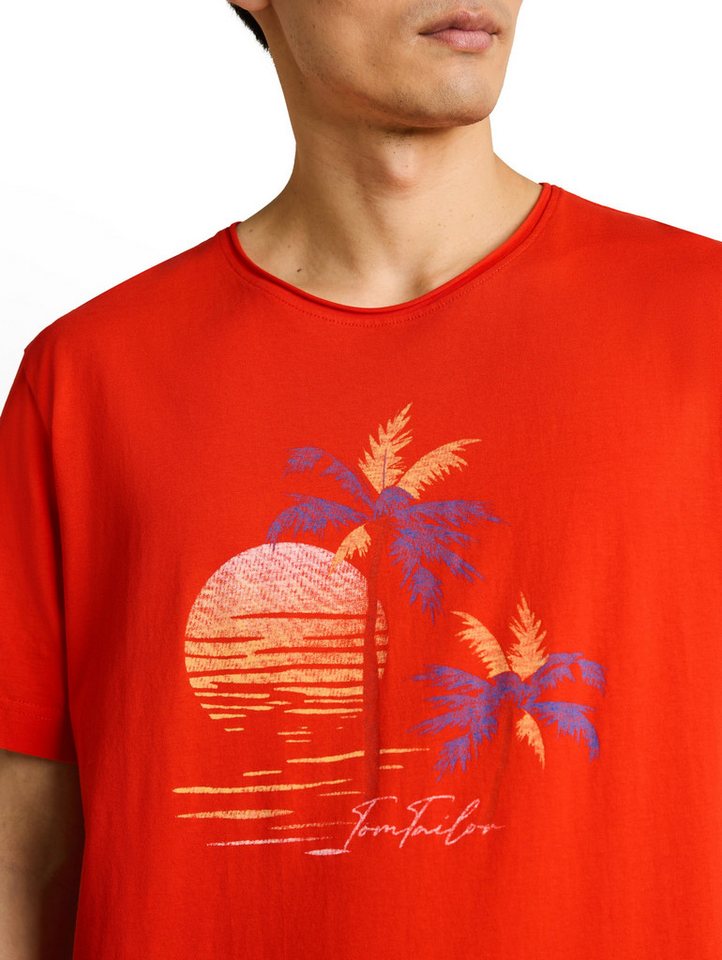 TOM TAILOR Rundhalsshirt Sommershirt mit Print – Bild 3 von 5
