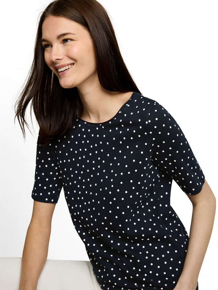 TOM TAILOR Rundhalsshirt Sommershirt mit Punkten – Bild 3 von 5