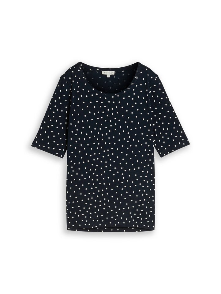 TOM TAILOR Rundhalsshirt Sommershirt mit Punkten – Bild 5 von 5