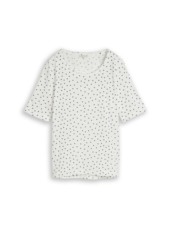 TOM TAILOR Rundhalsshirt Sommershirt mit Punkten – Bild 5 von 5