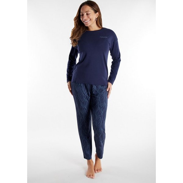 TOM TAILOR Schlafanzug Sitia (2 tlg) Langarm, Rundhalsausschnitt, mit Muster, basic, Viskosemix