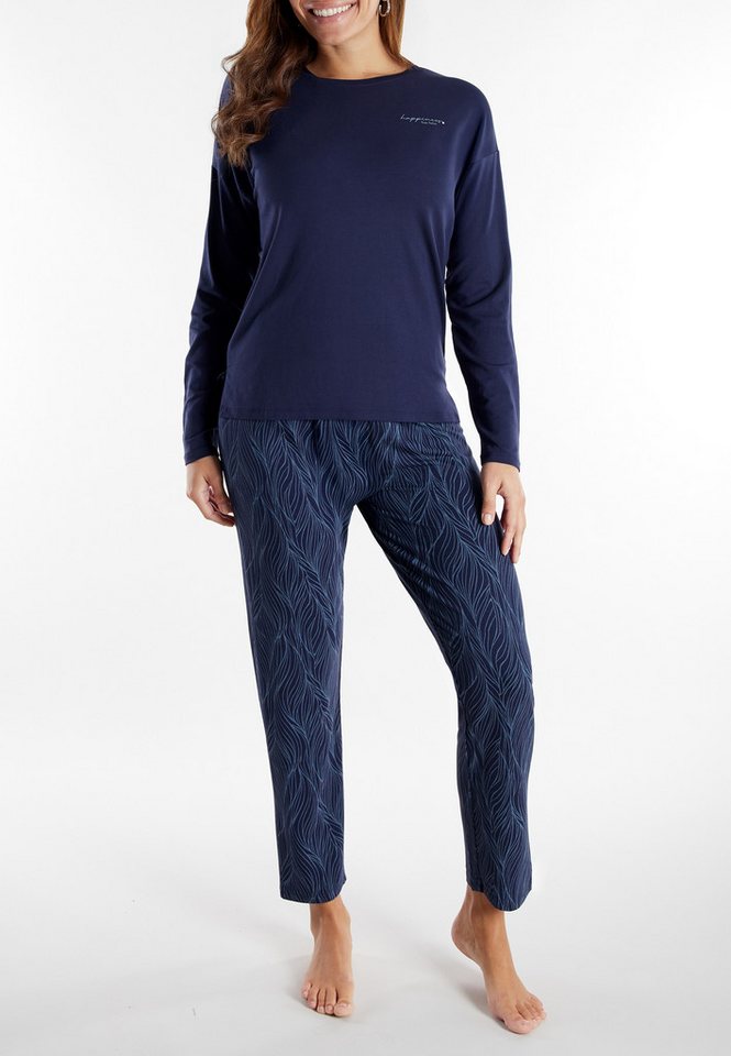 TOM TAILOR Schlafanzug Sitia (2 tlg) Langarm, Rundhalsausschnitt, mit Muster, basic, Viskosemix – Bild 4 von 5