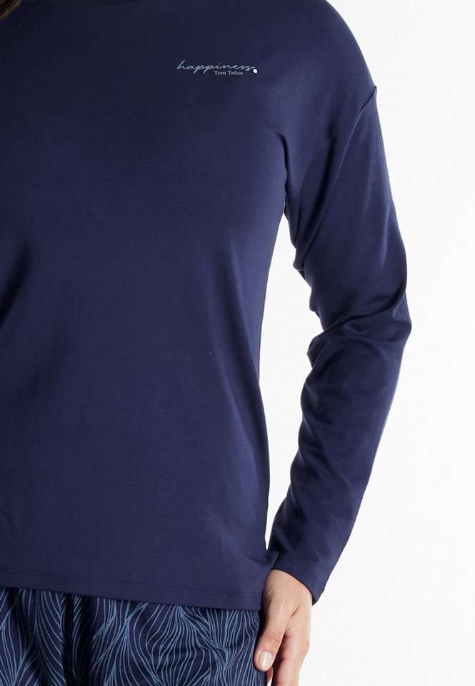 TOM TAILOR Schlafanzug Sitia (2 tlg) Langarm, Rundhalsausschnitt, mit Muster, basic, Viskosemix – Bild 5 von 5