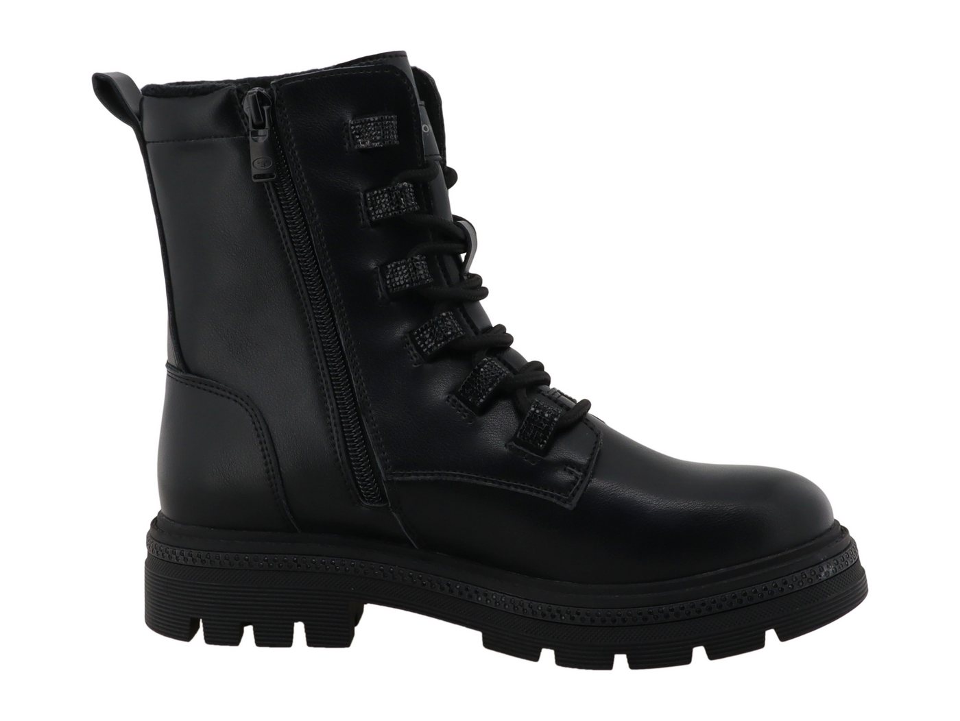 TOM TAILOR Schnürstiefelette Blockabsatz, Schnürboots mit Glitzerdetails – Bild 5 von 5