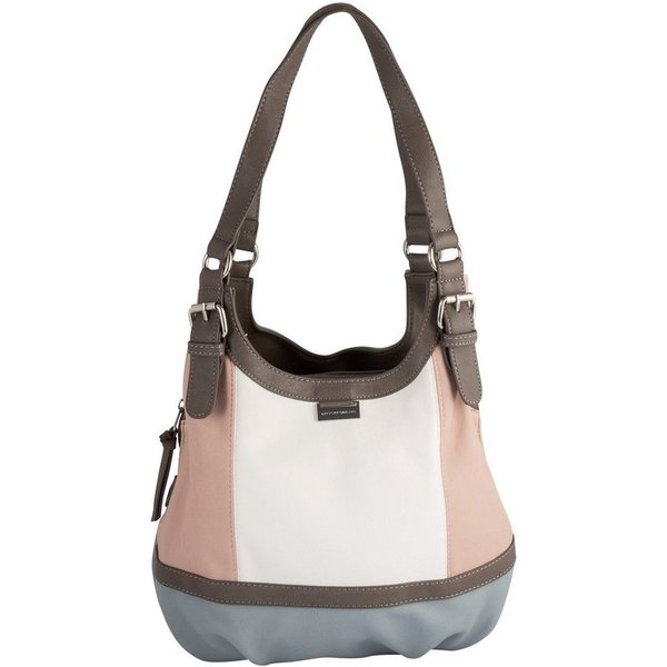 TOM TAILOR Shopper Juna, aus soft genarbtem ledrigen Material mit glänzenden Metall-Accessoires
