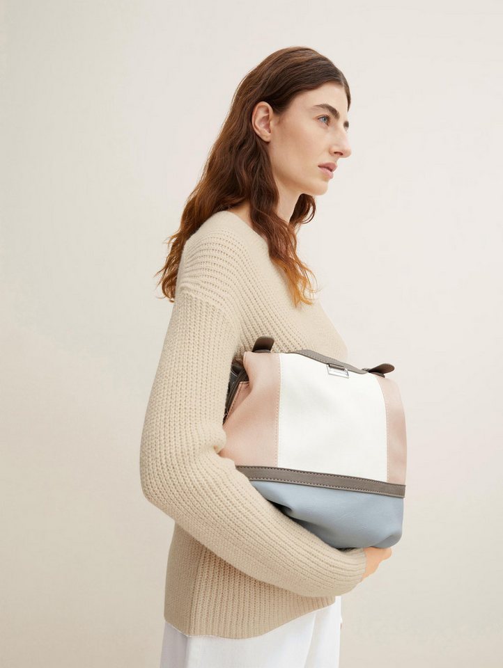TOM TAILOR Shopper Juna, aus soft genarbtem ledrigen Material mit glänzenden Metall-Accessoires – Bild 5 von 5