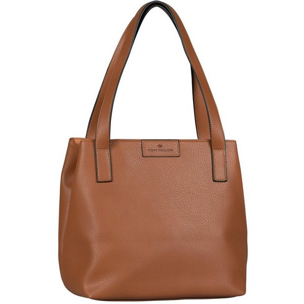 TOM TAILOR Shopper Miri zip, aus griffigem Lederimitat mit praktischen flachen Handgriffen