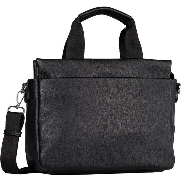 TOM TAILOR Shopper Rella, aus fein genarbtem Material mit farblich passendem Gewebeband