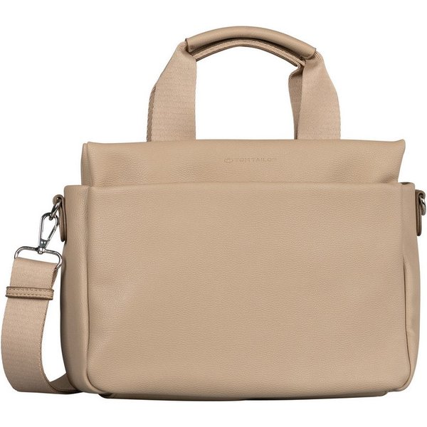 TOM TAILOR Shopper Rella, aus fein genarbtem Material mit farblich passendem Gewebeband