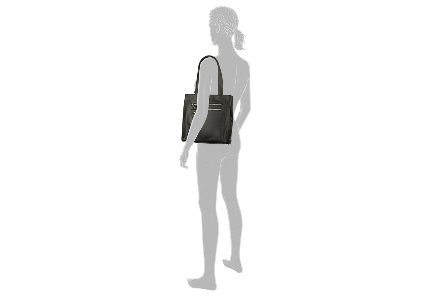 TOM TAILOR Shopper Winona (Set, Eine abnehmbare Anhängetasche), aus weichem Lederimtiat mit praktischen Formaten – Bild 2 von 5