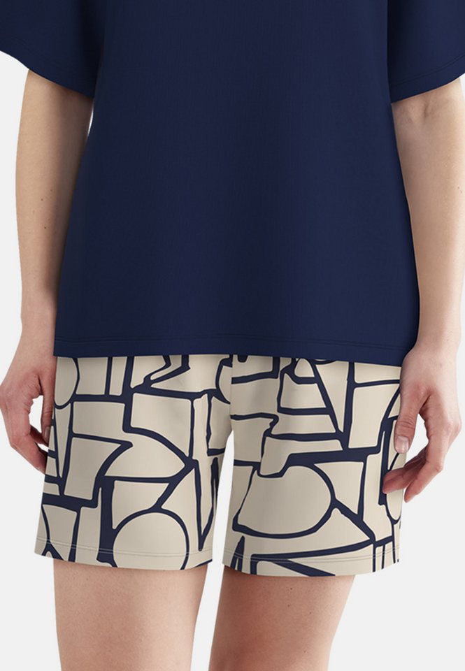 TOM TAILOR Shorty Halbarm, mit Muster, Rundhalsausschnitt, Viskosemix – Bild 3 von 5