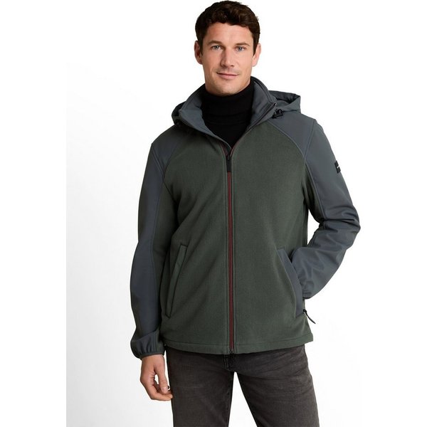 TOM TAILOR Softshelljacke mit Fleece-Einsatz und Kapuze