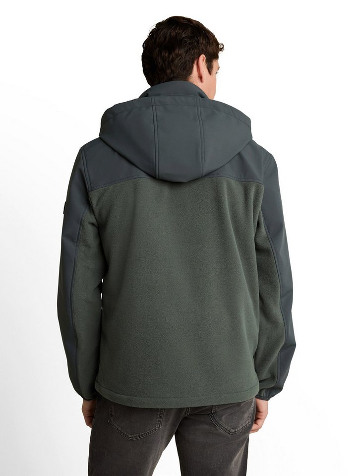 TOM TAILOR Softshelljacke mit Fleece-Einsatz und Kapuze – Bild 2 von 4
