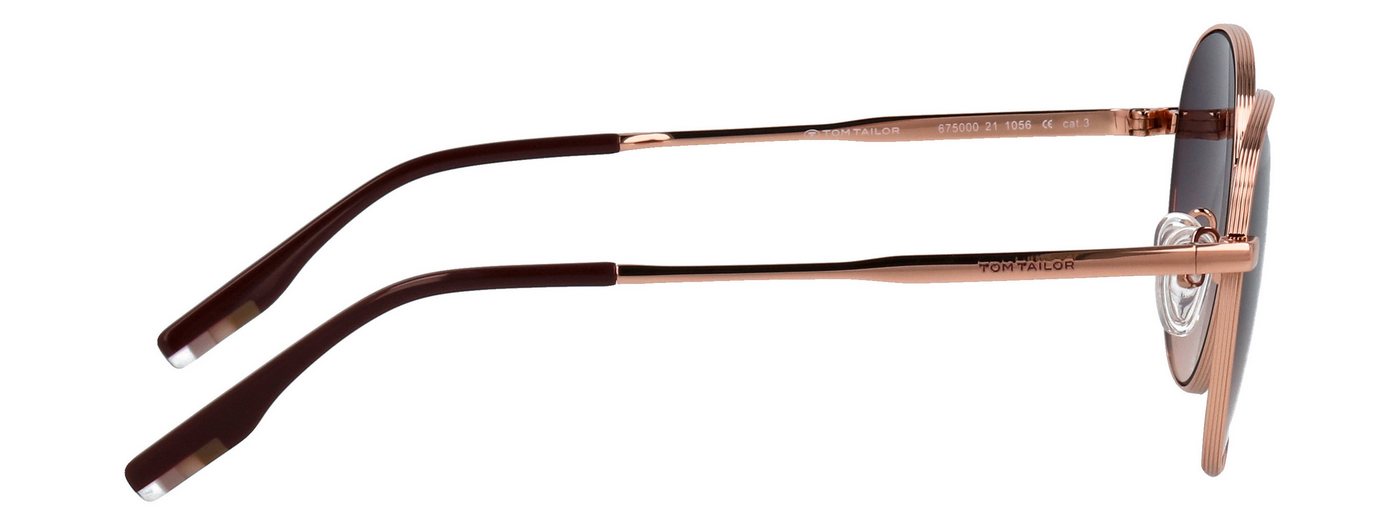 TOM TAILOR Sonnenbrille Modell 675000 Form Rund, Logoschriftzug auf Bügel, Metallfassung – Bild 4 von 4