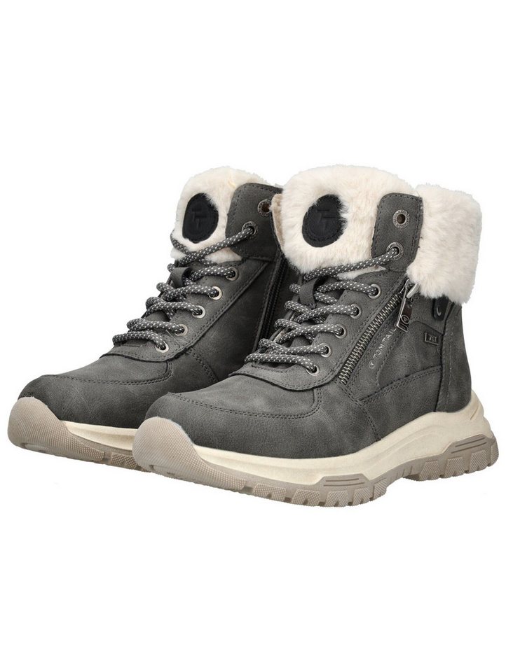 TOM TAILOR Stiefelette Lederimitat/Textil . Schnürstiefelette – Bild 4 von 5