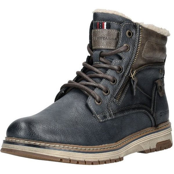 TOM TAILOR Stiefelette Lederimitat/Textil . Schnürstiefelette