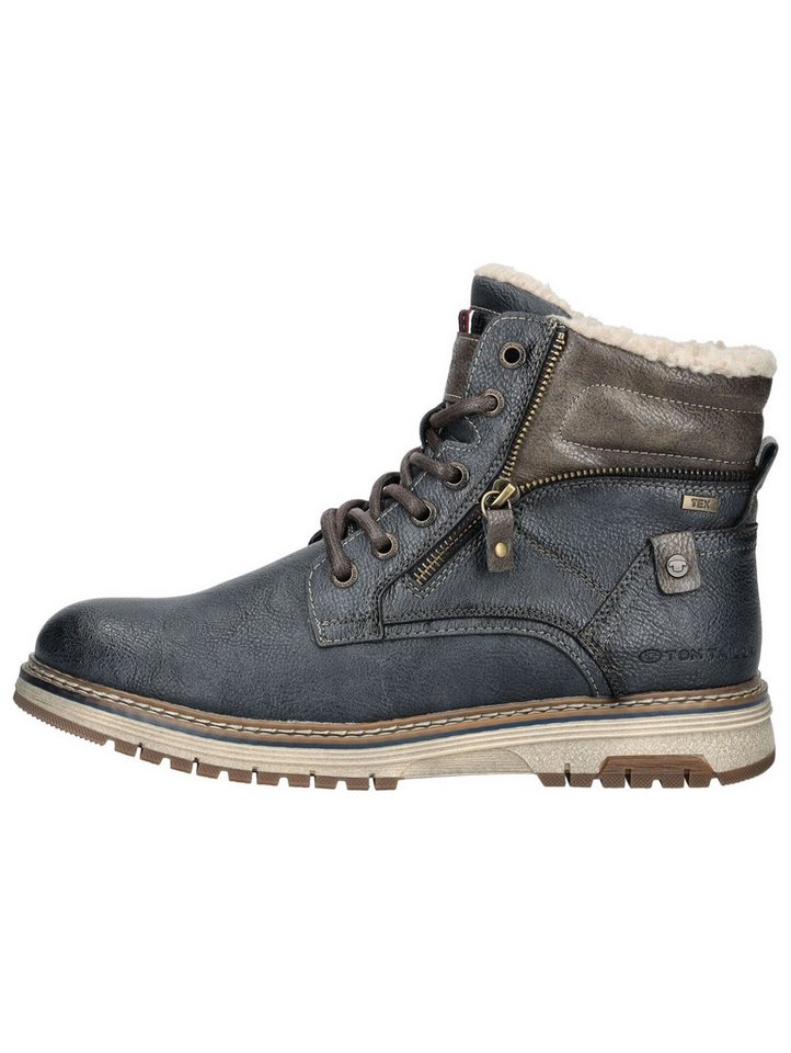 TOM TAILOR Stiefelette Lederimitat/Textil . Schnürstiefelette – Bild 2 von 5
