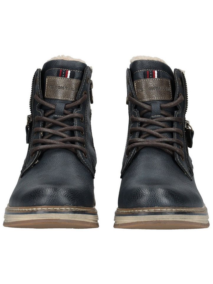 TOM TAILOR Stiefelette Lederimitat/Textil . Schnürstiefelette – Bild 3 von 5