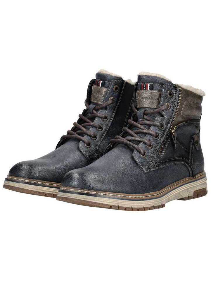 TOM TAILOR Stiefelette Lederimitat/Textil . Schnürstiefelette – Bild 4 von 5