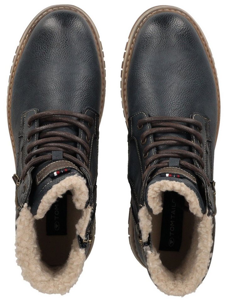 TOM TAILOR Stiefelette Lederimitat/Textil . Schnürstiefelette – Bild 5 von 5