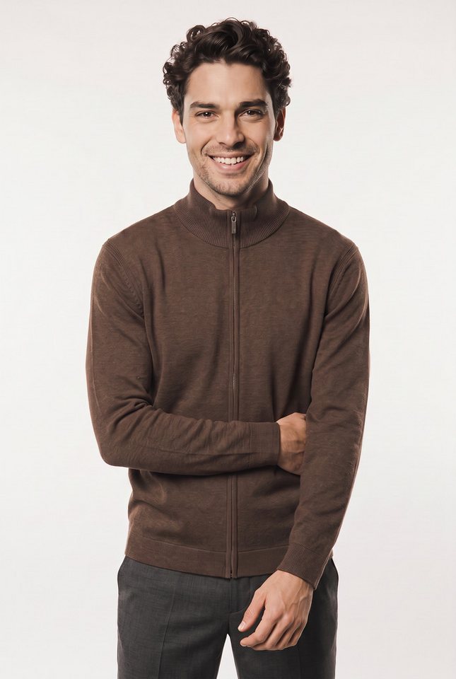 TOM TAILOR Strickjacke mit Logo Stickerei – Bild 2 von 5