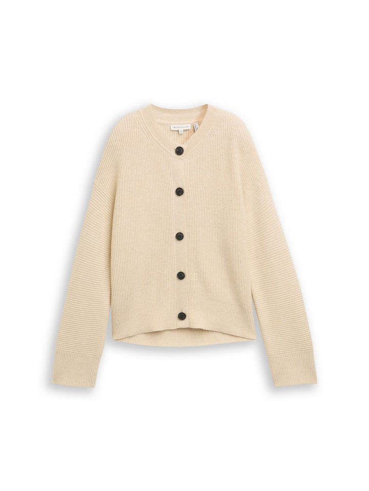 TOM TAILOR Strickjacke mit Rippbündchen – Bild 5 von 5