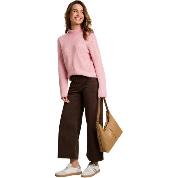 TOM TAILOR Strickpullover H rosa,Casual,Baumwolle,Unifarben,Rundhals,Langarm,Regular Fit