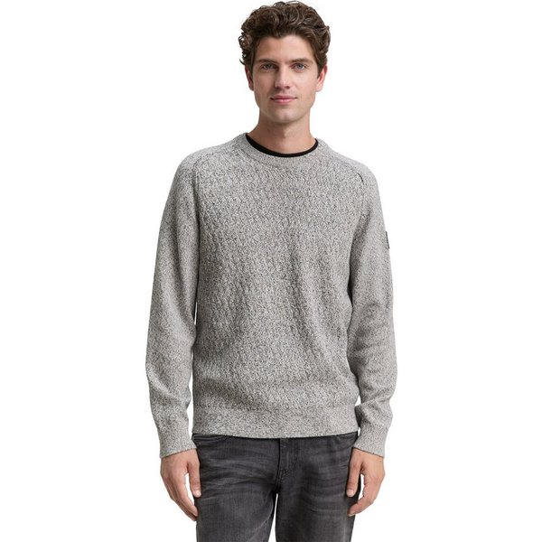 TOM TAILOR Strickpullover mit Logo Stickerei am Arm
