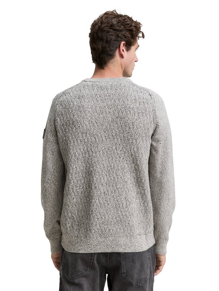 TOM TAILOR Strickpullover mit Logo Stickerei am Arm – Bild 2 von 5
