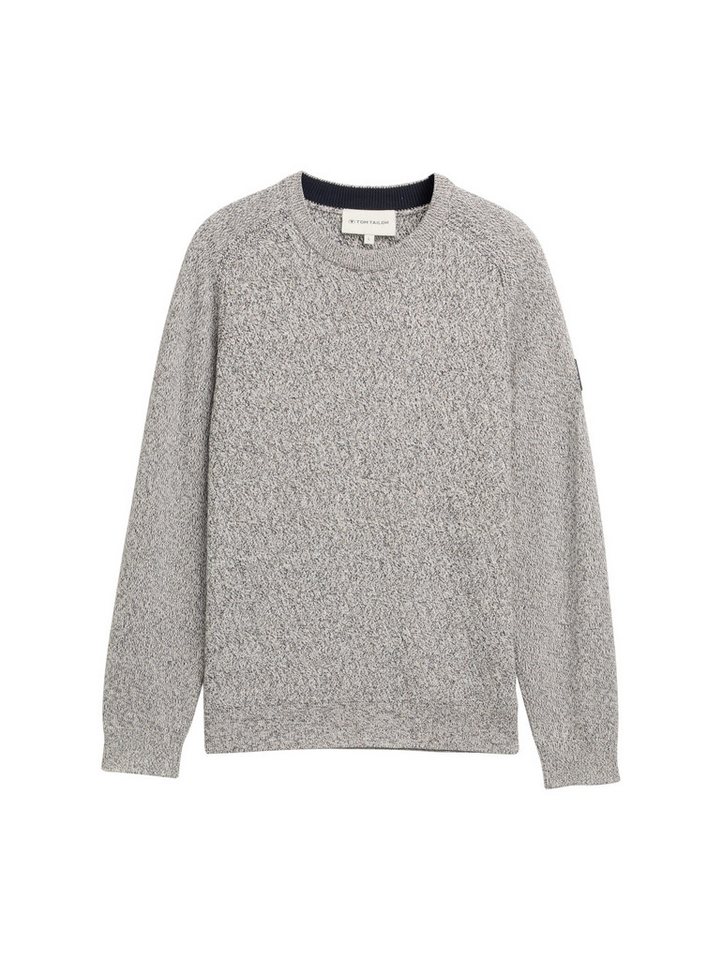 TOM TAILOR Strickpullover mit Logo Stickerei am Arm – Bild 5 von 5