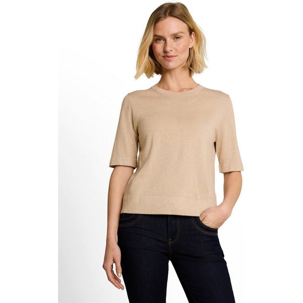 TOM TAILOR Strickpullover Sommer-Pulli - Halbarm -mit Viskose und Stretch