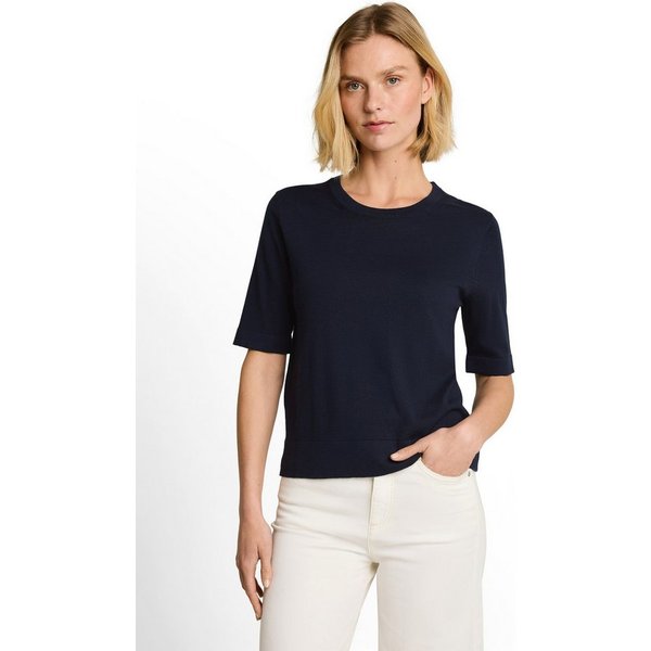 TOM TAILOR Strickpullover Sommer-Pulli - Halbarm -mit Viskose und Stretch
