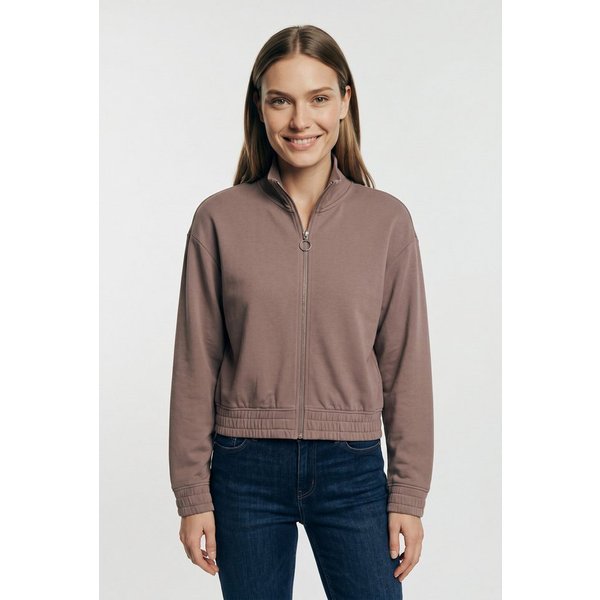 TOM TAILOR Sweatjacke mit Stehkragen