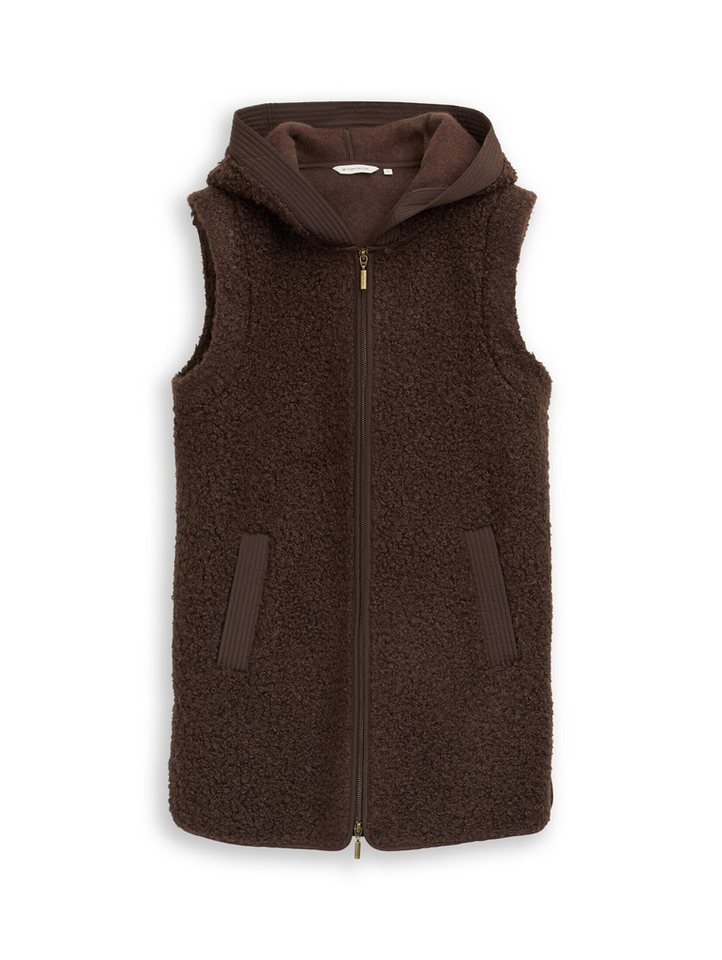 TOM TAILOR Sweatjacke Strick & Sweatshirts Longstyle Teddy Weste – Bild 2 von 5