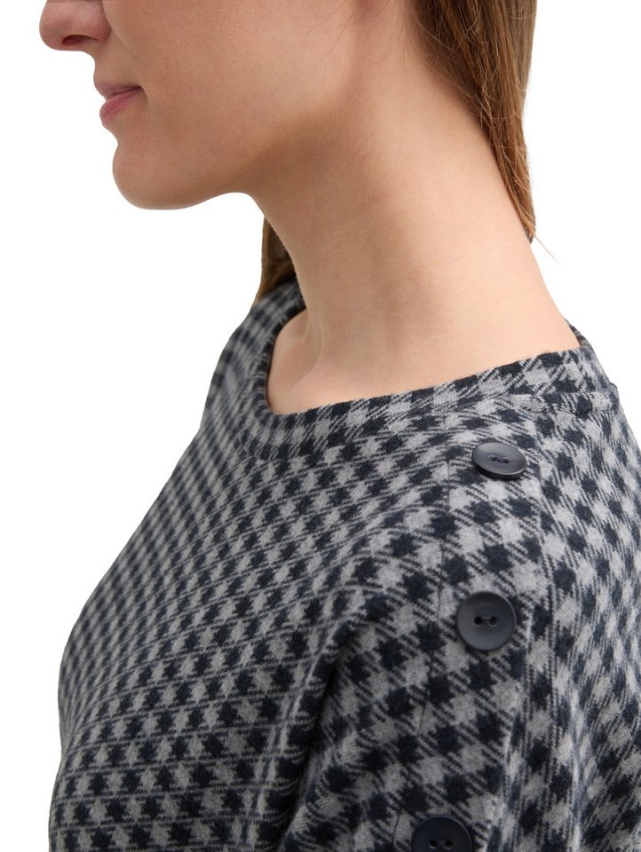 TOM TAILOR Sweatshirt 7/8 Arm - mit Karomuster – Bild 3 von 5