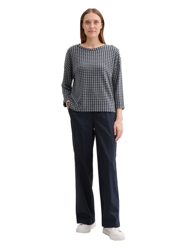 TOM TAILOR Sweatshirt 7/8 Arm - mit Karomuster – Bild 4 von 5