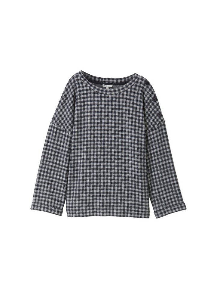TOM TAILOR Sweatshirt 7/8 Arm - mit Karomuster – Bild 5 von 5