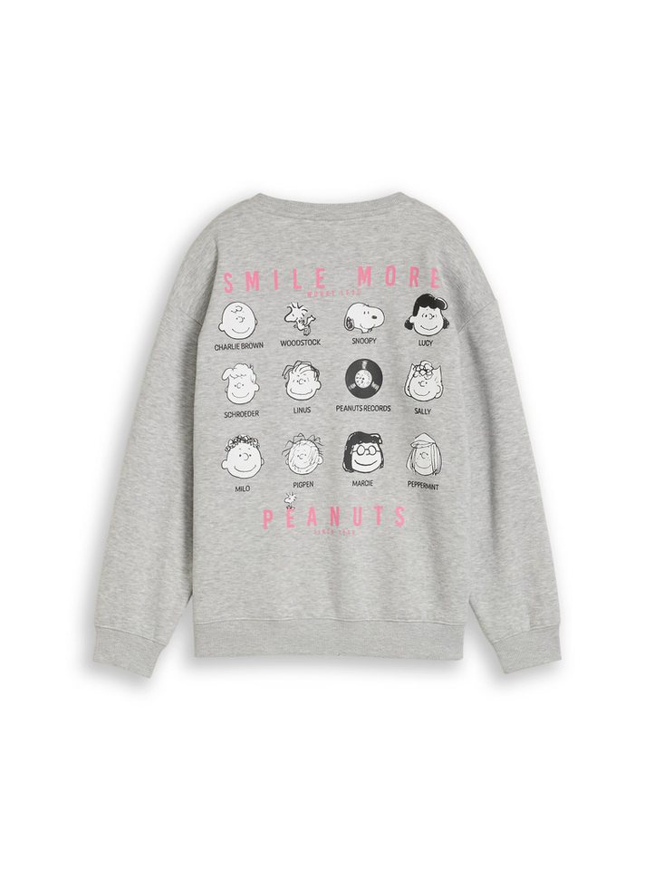 TOM TAILOR Sweatshirt melierte Optik, mit Snoopy Print, Stickerei, für Jugendliche – Bild 2 von 3