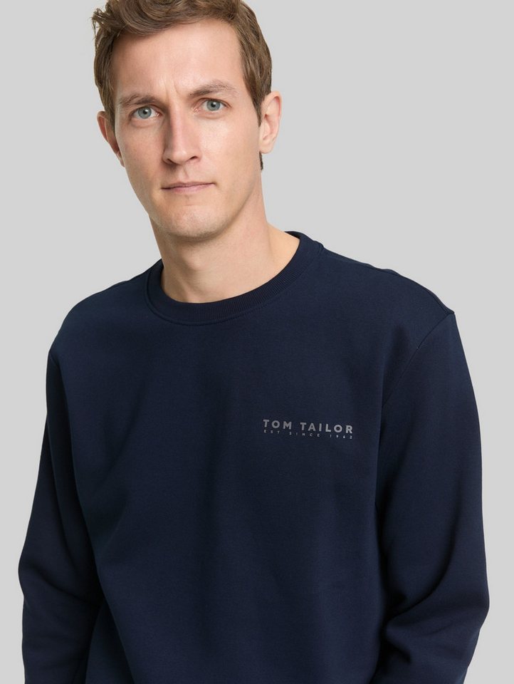 TOM TAILOR Sweatshirt Strick & Sweatshirts Sweatshirt mit Logo-Print – Bild 4 von 5
