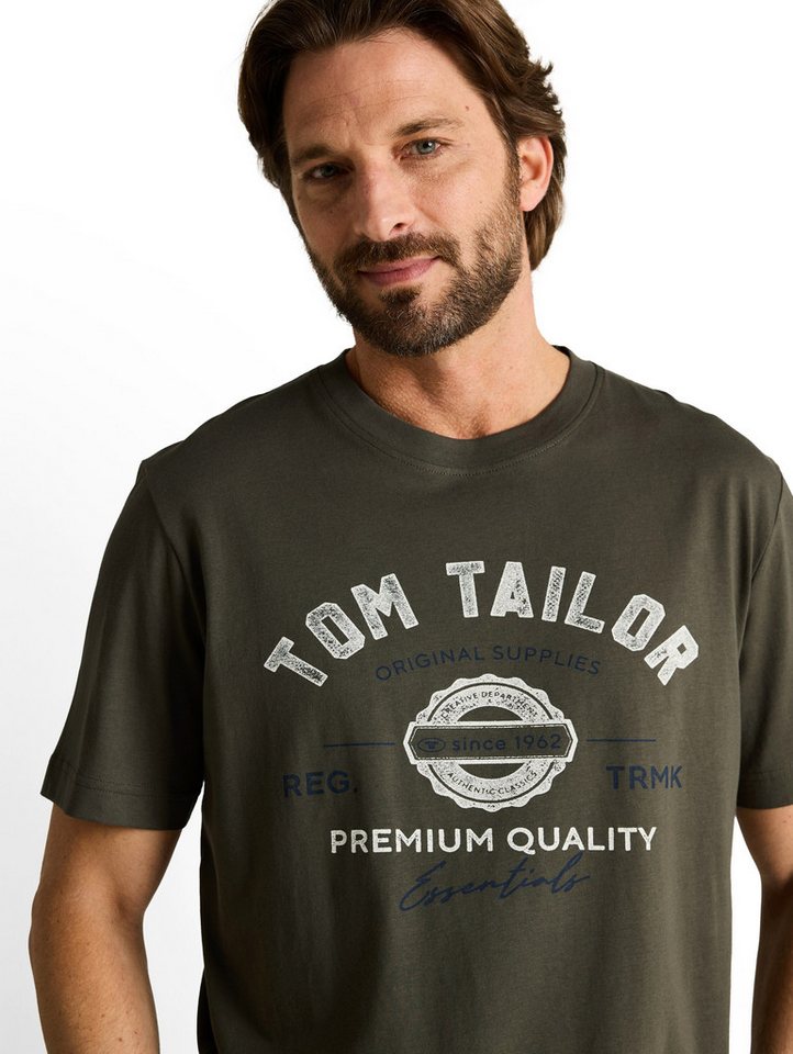 TOM TAILOR T-Shirt Regular mit großem Logofrontprint – Bild 3 von 5
