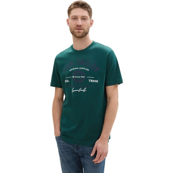 TOM TAILOR T-Shirt Regular mit großem Logofrontprint