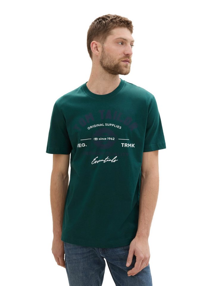 TOM TAILOR T-Shirt Regular mit großem Logofrontprint – Bild 2 von 5