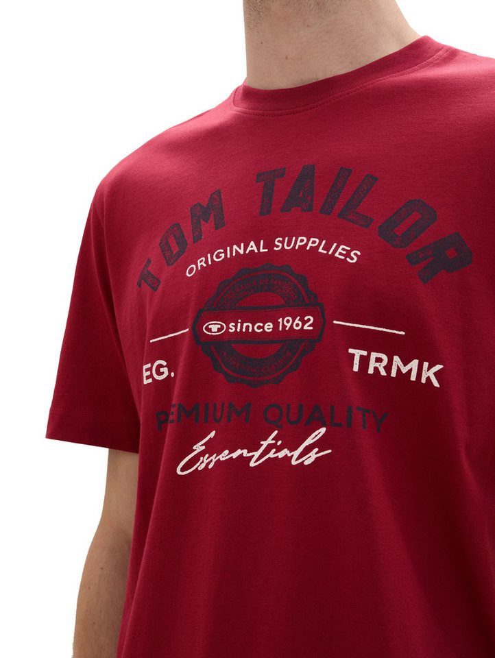 TOM TAILOR T-Shirt Regular mit großem Logofrontprint – Bild 4 von 5