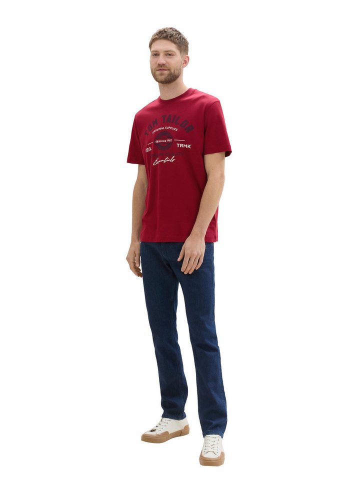 TOM TAILOR T-Shirt Regular mit großem Logofrontprint – Bild 5 von 5