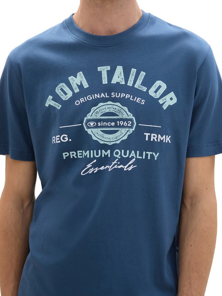 TOM TAILOR T-Shirt Regular mit großem Logofrontprint – Bild 4 von 5