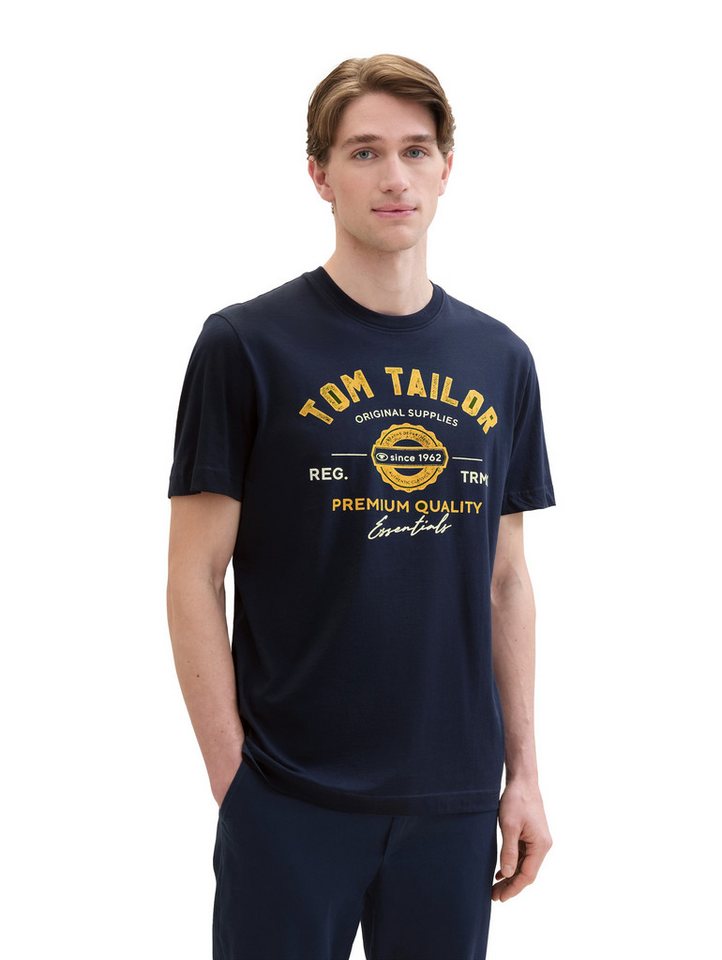 TOM TAILOR T-Shirt Regular mit großem Logofrontprint – Bild 2 von 5