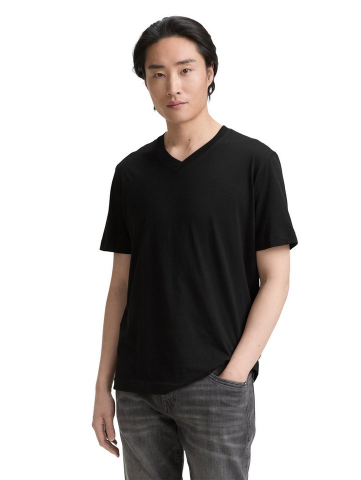TOM TAILOR T-Shirt (Packung, 2-tlg) mit V-Ausschnitt, Doppelpack – Bild 2 von 5