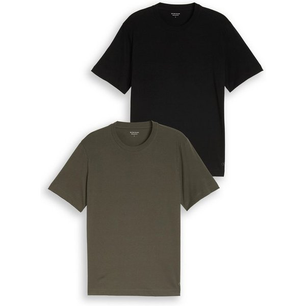 TOM TAILOR T-Shirt Regular (Packung, 2-tlg) mit Logo Print