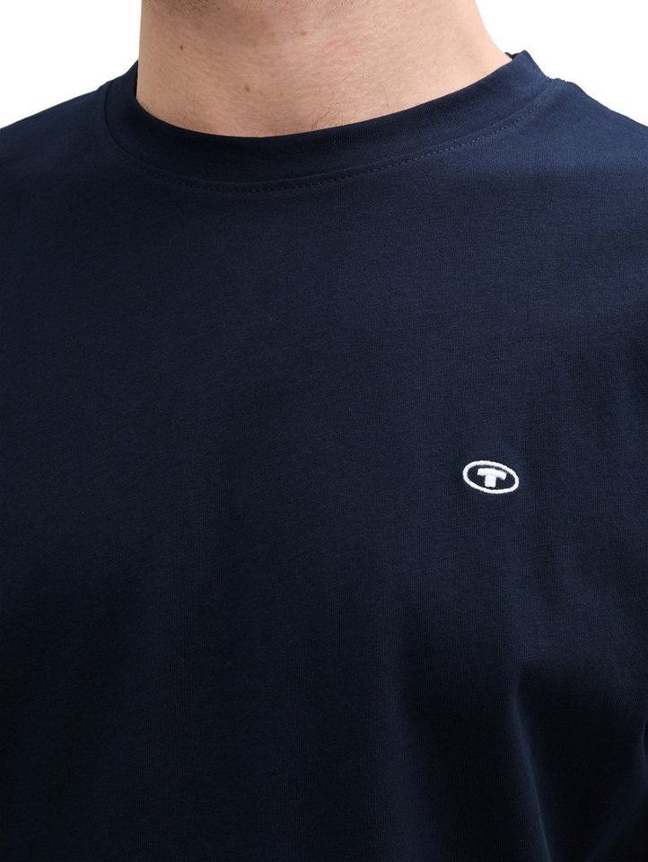 TOM TAILOR T-Shirt Regular (Packung, 3-tlg) 3er Pack mit Logo-Stickerei – Bild 4 von 5